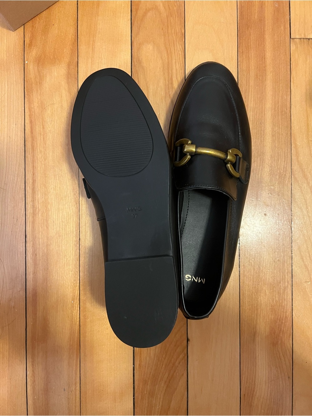 Mango Leather Loafer with Buckle in size 37 - Picture 2 of 2